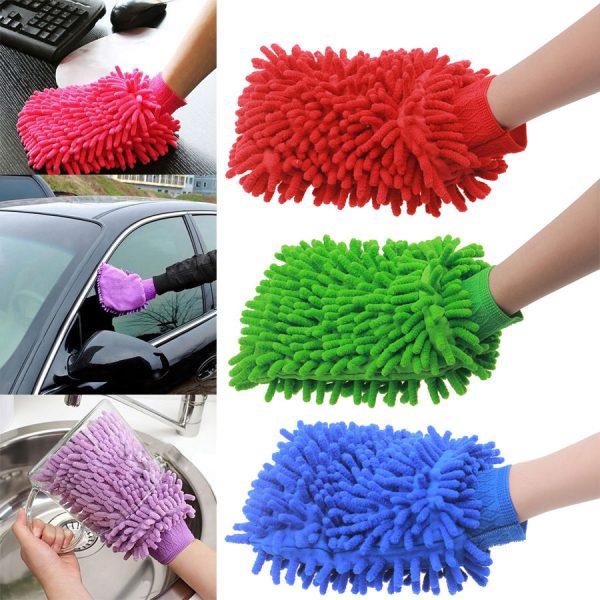 Microfiber Wash Mitt For Multipurpose use Gloves - Image 4