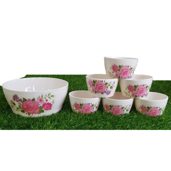 Set Of Seven Pieces Crockery Custard Bowls Set Home Kitchen Glazed Melamine High Quality