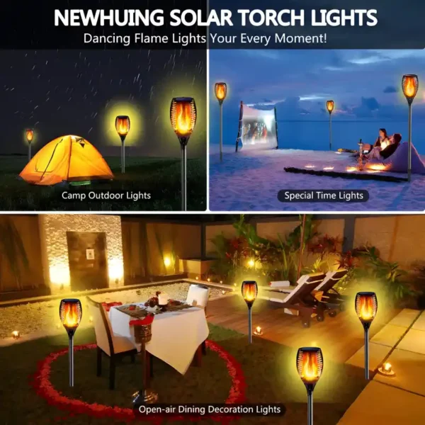 XF-6017 Solar Flame LED Light Lamp Enhance Your Outdoors With Stunning Decoration - Image 3