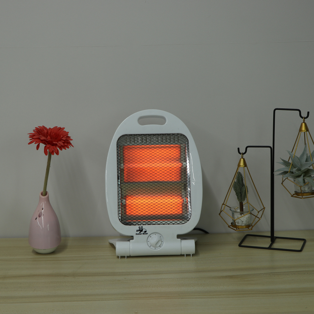 800W Instant Heating Portable Electric Quartz Heater With Auto Tip-Over Protection