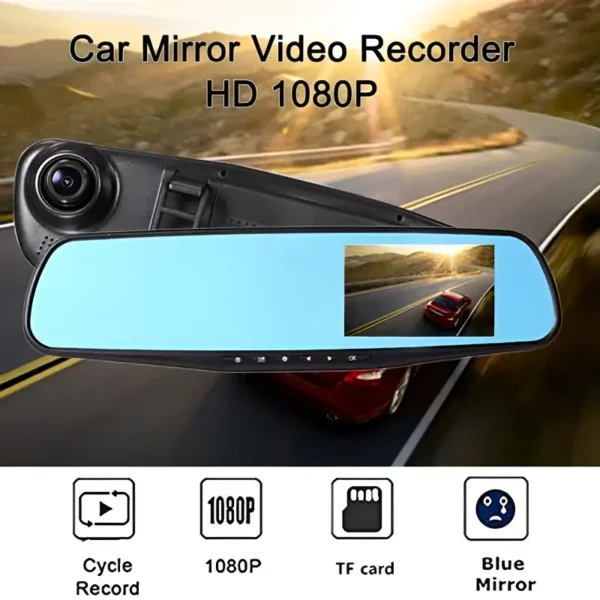 Full HD 1080P Dual Mirror Camera With 4.5″ TFT LCD Crystal-Clear Recording Vehicle Blackbox DVR - Image 4