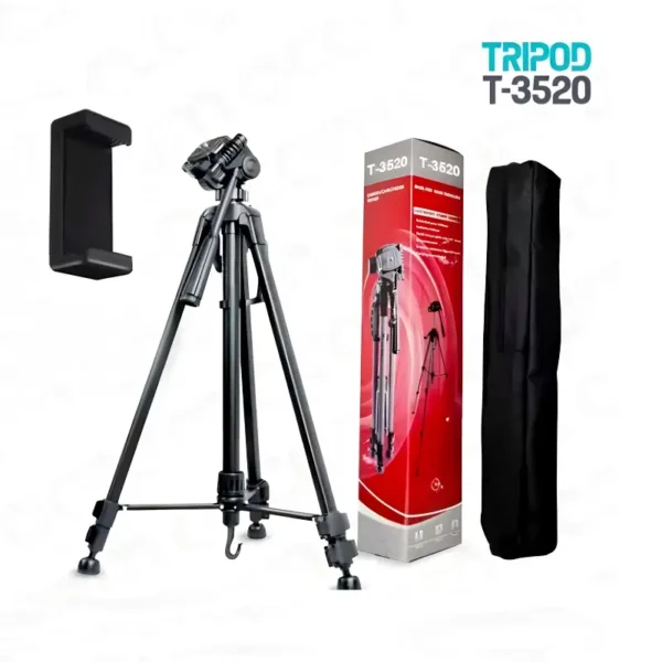 T-3520 Multi-Functional Professional Portable Tripod Stand For Mobile Phones, DSLR Cameras And Video Camcorders