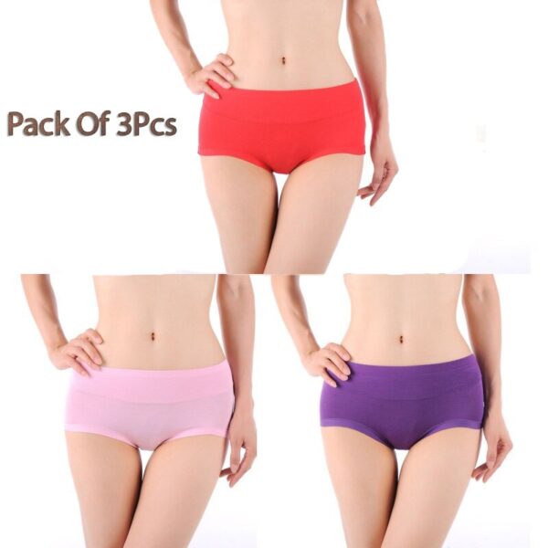 Pack Of 3 Bamboo Fiber Antibacterial Underwear For Women - Image 2