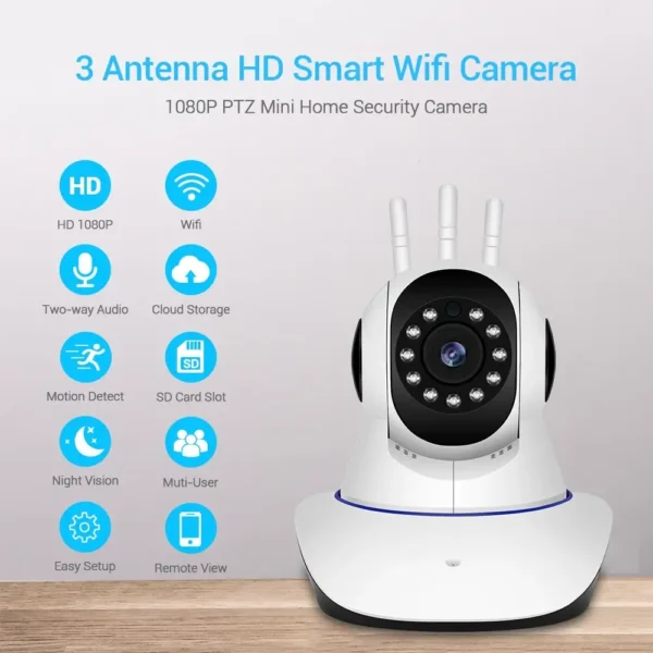 HD 1080P WiFi IP Camera Night Vision Smart Auto Tracking Remote Access Baby Monitor - Image 5