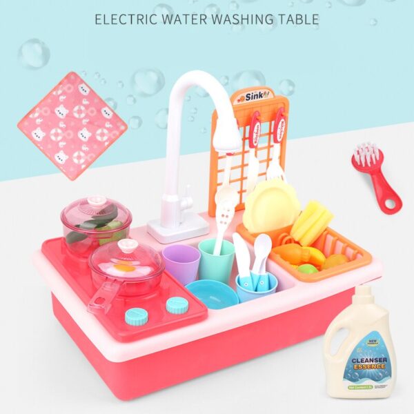 Pretend Kitchen Children’s Simulation Electric Dishwasher Toy