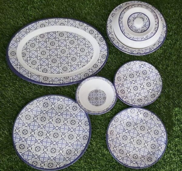 Set Of Six Glazed Melamine Home Kitchen High Quality Dinner Set