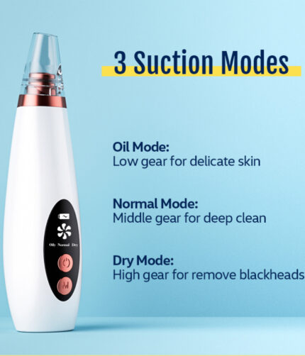 Multi-Functional Rechargeable 6 Suction Heads Blackhead Whitehead Extractor Remover Device Suction Tool