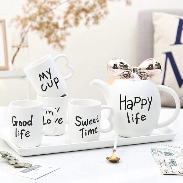 Europe Style Small Luxury Ceramic Coffee Cups Set Party Drinkware Home Decor - Image 2