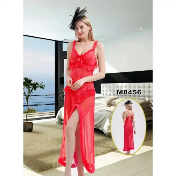 Women Lingerie Sleepwear Long Nightgown - Image 2