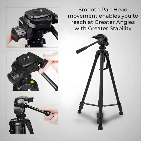 T-3520 Multi-Functional Professional Portable Tripod Stand For Mobile Phones, DSLR Cameras And Video Camcorders - Image 2