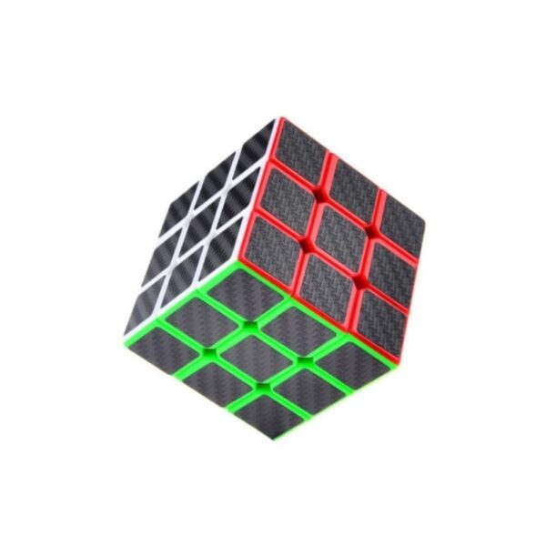 3x3x3 Rubik’s Cube Puzzle Twist Toy Smooth Carbon Fiber Sticker Speed Cube