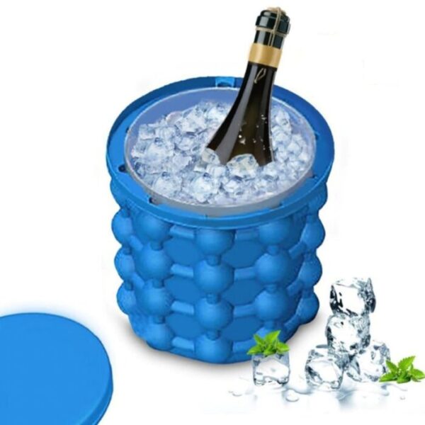 Lattices Silicone Ice Bucket Ice Cooler Cube Maker Cabinet Space Saving Kitchen Tool