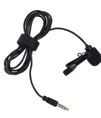 Lavalier Microphone Omni-Directional Clip-On Mic With Cable