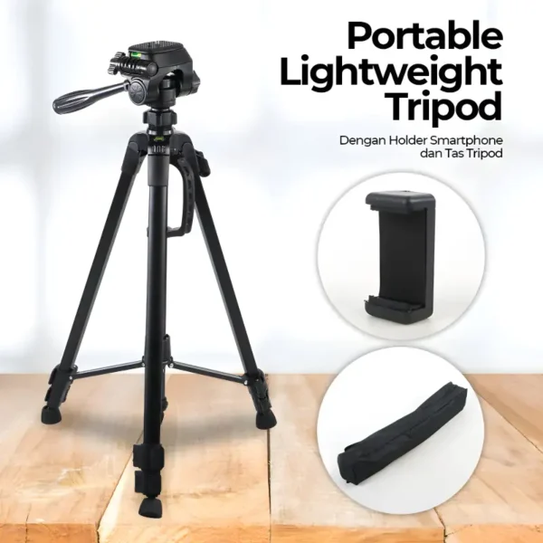 T-3520 Multi-Functional Professional Portable Tripod Stand For Mobile Phones, DSLR Cameras And Video Camcorders - Image 3