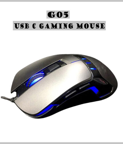 GO5 Extreme Performance Type-C Optical Gaming Mouse with Adjustable DPI, Lighting Effects For Pro Gamers